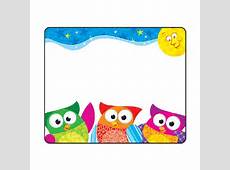 36 Owl stars Owl Name Tag Stickers School, Labels