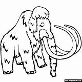 Mammoth Woolly Prehistoric Mammals Designlooter sketch template
