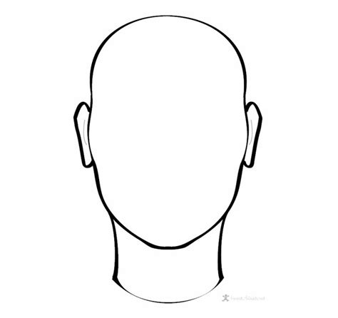 blank face png image face outline drawing transparent png image