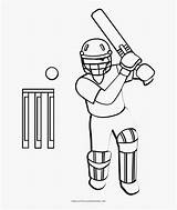 Cricket Softball Batsman sketch template