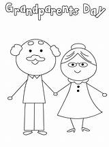 Grandparents Coloring Pages Kids sketch template