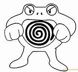 Poliwrath Pokemon Pages Coloring Color Printable Coloringpagesonly sketch template