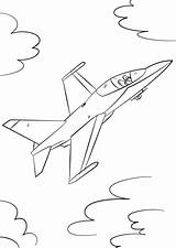 Coloring Colorare Aereo Caccia Disegni Military Aerei F16 Pilot sketch template