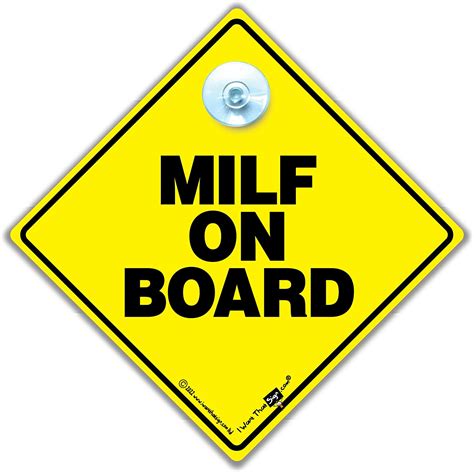 Rude Signs Milf On Board Milf Car Sign