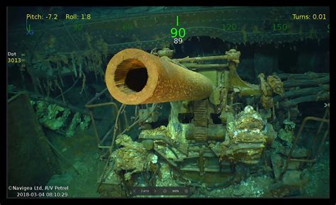 wreckage  famed world war ii uss lexington aircraft carrier   coast  australia nbc