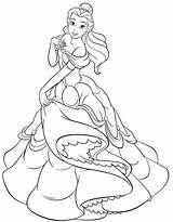 Belle Disney Coloring Pages Princess Walt Characters Fanpop sketch template
