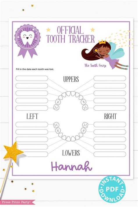 tooth fairy letter printable kit purple black tooth fairy press