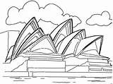 Coloring Pages Wonders Australia Sydney Ancient Opera House Kids Related Posts sketch template