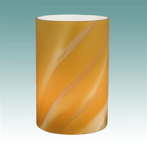 7868 Warm Butterscotch Cylinder Shade Glass Lampshades