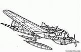 Aviones Heinkel 111h Bombardero Combate Yak 9r sketch template