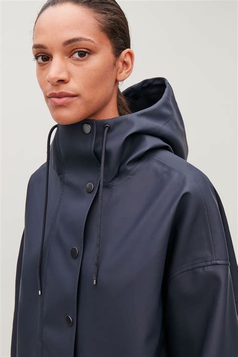 hooded raincoat navy coats  jackets  mantel hooded raincoat wellington boot