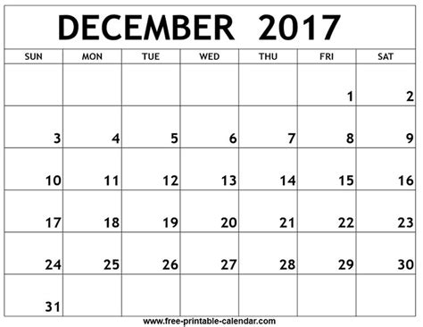 printable december calendar