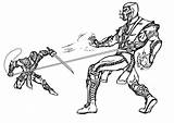 Scorpion Kombat Mortal sketch template