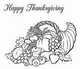 Thanksgiving Coloring Basket Fruit Horn Plenty Canada Drawing Color Pages Packed Happy Turkey Print Dinner Kids Feast Getdrawings Activities Choose sketch template