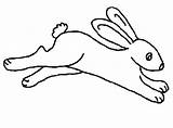 Bunny Outline Hopping Rabbit Coloring Pages Clipart Drawing Clipartmag Easter Getdrawings sketch template