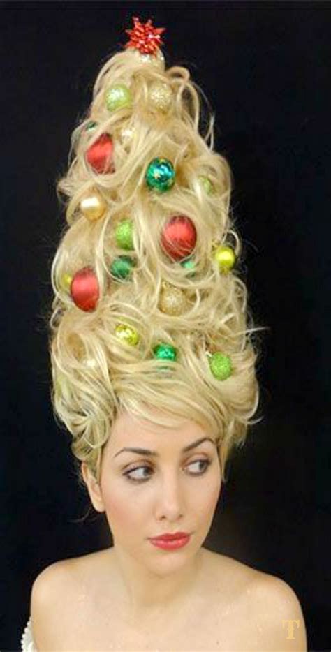 holiday hairstyles   shock santa christmas tree costume holiday hairstyles