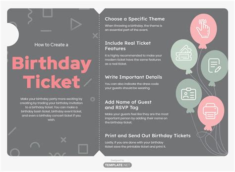 birthday ticket templates examples edit
