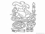 Pages Coloring Thanksgiving Feast Table Tabernacles Christmas Coloriage Repas Template Getdrawings Drawing Getcolorings sketch template