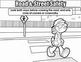 Coloring Safety Road Colouring Pages Crossing Street Roads Kids Sheets Rules Traffic Safe Sheet Streets Resolution Super Medium sketch template