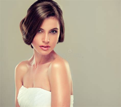 Beautiful Bride Model Brunette Stock Image Image Of Emotions