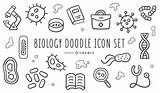 Doodle Biologie Vexels Gekritzel Symbolsatz sketch template