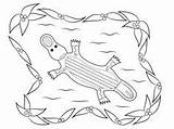 Aboriginal Printable Coloring Platypus Crafts Cartoons Animals Nature Indigenous sketch template