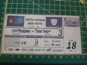 unused ticket israel  england march  ebay