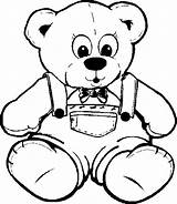 Bear Teddy Coloring Cute Pages Getcoloringpages Face sketch template