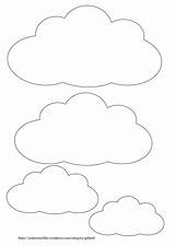 Nuvem Nuvens Decorar Berço sketch template