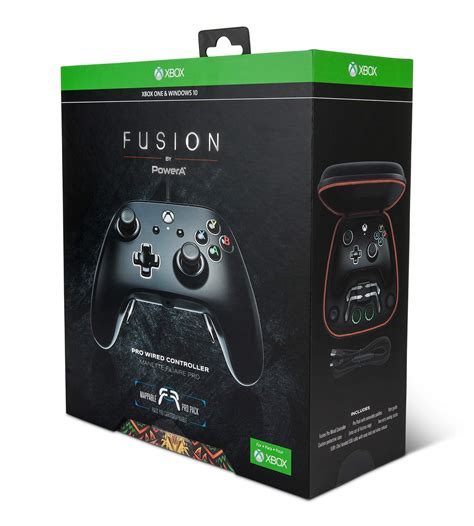 powera fusion pro wired controller  xbox  black gamepad wired video game controller