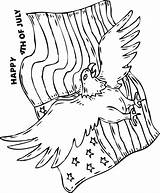 Coloring Pages Eagle Flag Bald American July 4th Usa Printable Color Drawing Outline Print Ngn Source Happy Birds Firework Mexico sketch template