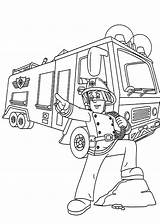 Coloring Fire Truck Pages Printable Colouring Sam Library Clipart Fireman Kids sketch template