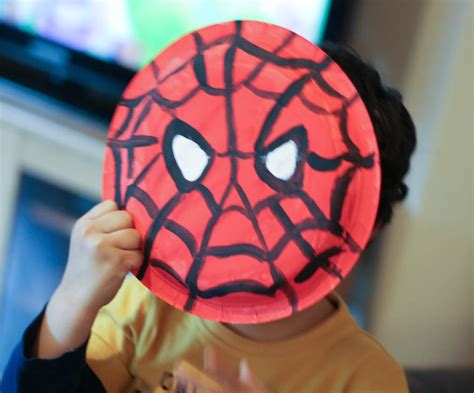 paper plate spider man   playroom