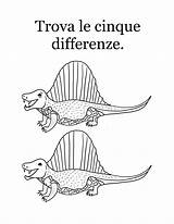 Dinosauri Differenze Trova Stampare Portalebambini Schede sketch template