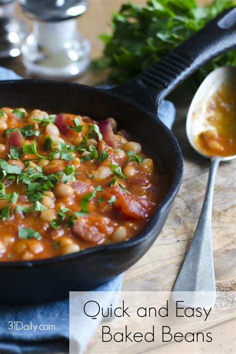 skillet quick and easy baked beans recipe easy baked