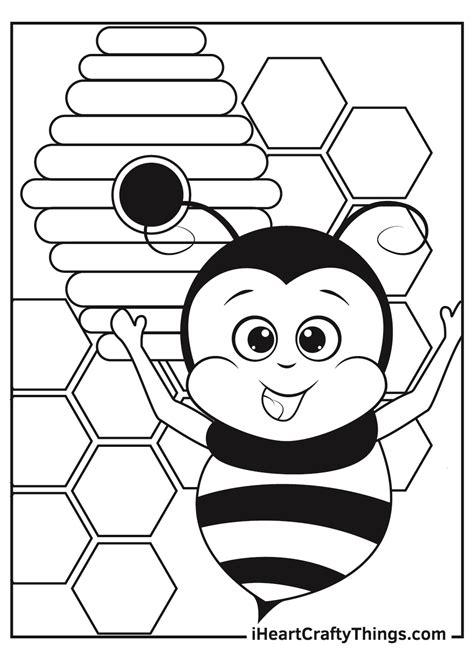 bee  beehive coloring pages