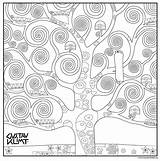 Klimt Gustav Artprojectsforkids Projects Kandinsky Stammbaum Treeoflife Albero Vita Maternelle Lebens Baum sketch template
