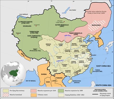 china  rule  qing dynasty  mapporn