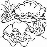 Coloring Pages Pearl Getcolorings Clam sketch template