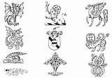 Heraldry Brushes Vector Hand Pack Drawn Lion Dragon Vecteezy Photoshop Brusheezy sketch template