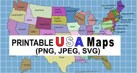 printable united states  maps including vector svg