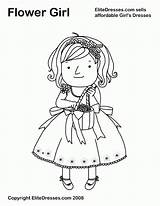 Coloring Pages Flower Girls Girl Printable Flowers Wedding Dresses Pageant Kids Dress Sheets Clipart Print Books Getcolorings Library Resolution High sketch template