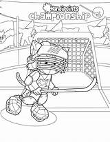 Goalie Sharks Mascots Getcolorings Skate Tokiwa sketch template