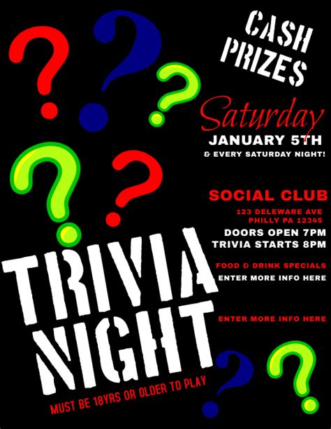 trivia template postermywall