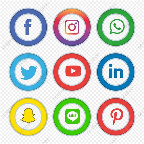 Social Media Icons Set Logo Vector Illustrator Social Free Download