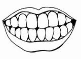 Coloring Mouth Body Lips Parts Teeth Clipart Pages Clip Cliparts Dental Cartoon Health Human Part Tooth Preschool Library Children Smile sketch template