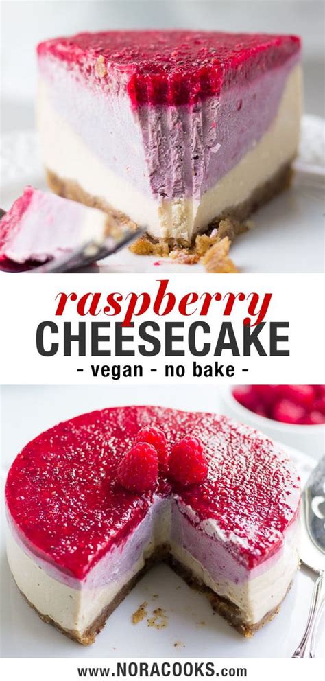 no bake layered raspberry vegan cheesecake healthy life recipes