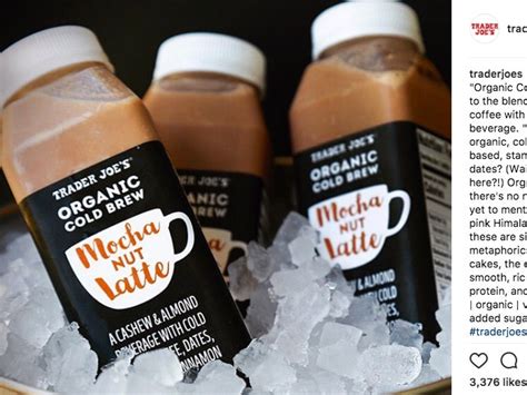 trader joe s releases dairy free mocha nut cold brew lattes self