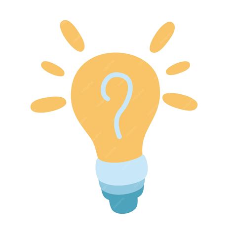 premium vector light bulb lamp icon with question mark inside hint