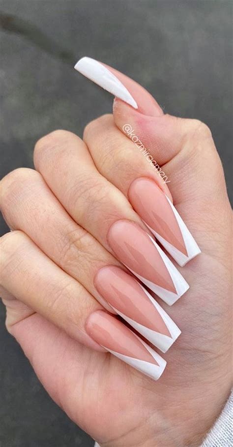 stylish nail art designs  pretty   angle twist french